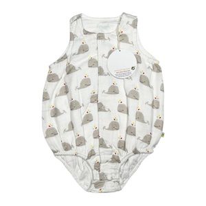 Frugi Elowen Muslin Romper‎ - Rainbow Whales